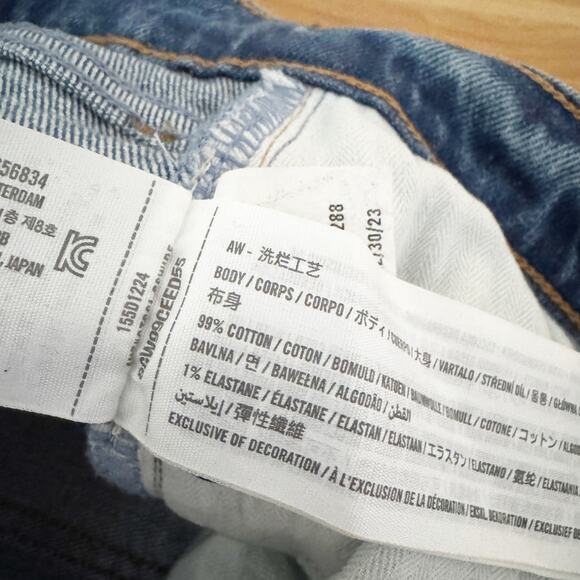 ABERCROMBIE The 90s Straight Mid Rise Jeans Dark Wash 26 - Picture 10 of 11